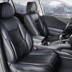 Coverland Custom Car Seat Covers Front Seats for [2019-2024 Corolla Sedan, Hatchback] - Protector Car Seat Cover Water Resistant Leather Memory Form Back Support Seat Cushion [Front-Black]