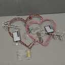 2 Pack [Timer] Valentines's Day Window Lights Decorations, 16'' Red Pink Double Heart Lighted 8 Mode Silhouette Light with Remote Valentines LED Heart Lamp Indoor Outdoor Bedroom Home Decor