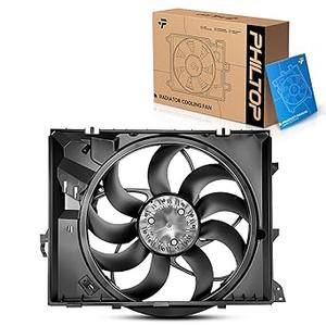 PHILTOP Engine Cooling Radiator Fan Assembly for BMW Models  323i 20062011, 325i 2006, 325xi 2006, 328i 20072013, 328i xDrive 20092013, 328xi 20072008, 330i 2006, 330xi 2006, 128i 17427562080