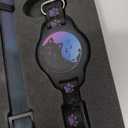 Cat Collar with Airtag Holder, 2 Pack Waterproof Breakaway Kitten Collar for Apple AirTag GPS Tracker, Adjustable Cat Collar with Buckle, Bell & Reflective Pattern for Cats, Kittens, Black (8-11")