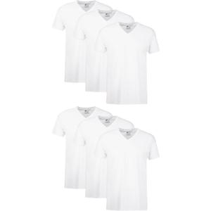 Hanes Men's Undershirts T-Shirt Pack, V-Neck Cotton Tees for Men, Moisture-Wicking, Odor Control, White Multi-Pack (White, L)