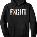 Fight Bladder Cancer - Military Style Awareness Ribbon Pullover Hoodie, L