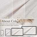 Beige White Linen Cafe Curtains 24 Inch Length Pinch Pleated 2 Panels Set Farmhouse Short Kitchen Window Curtains Light Filtering Semi Sheer Back Tab Small Window Drapes for Bathroom Camper RV 34x24