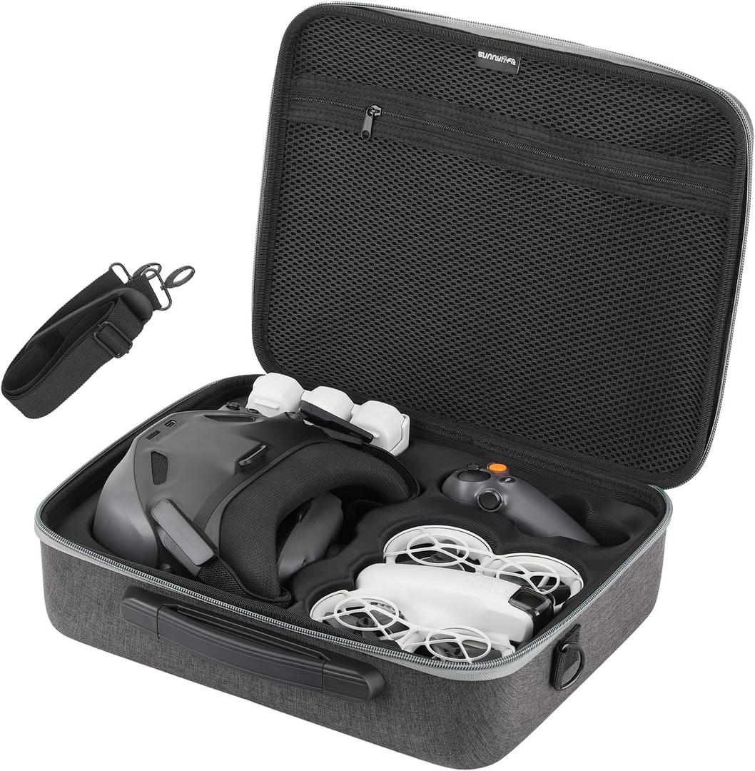 Neo Goggles N3 Carrying Case, Portable Storage Shoulder Bag for DJI Neo Drone Accessories, Fits for DJI Goggles N3, RC Motion 3 Controller, Battery Charger Hub, 33*27.5*11.4cm