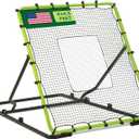 Baseball Rebounder Net Bounce Back Net Fielding Trainer for Baseball and Softball Pitch Back Rebound Practice with 3 Ball Return Angles for Ground Line Drive Fly Balls UV Resistant 4 x 4.5 ft