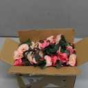 KHOYIME 9 Pack 72 FT Artificial Flower Garland, Fake Pink Roses Vines Silk Flowers Faux Plastic Outdoor Hanging Floral Ivy Garland Decorations for Wedding Arch Bedroom Home Wall Backdrop Room Decor