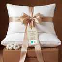 Bedsure King Size Bed Pillows Set of 2 - Hotel Quality Gusseted Down Alternative Pillow, 100% Cotton Cover PureWoven 300TC, Dual Chamber Fluffy Support Suitable for All Sleeping Positions