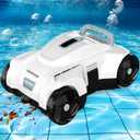 Automatic Pool Vacuum Robot, Cordless Robotic Pool Cleaner for Above Ground Pools and Flat Inground Pools, Pool Vacuum Cleaner Automatically Removes Debris Underwater, 90-120Min Runtime