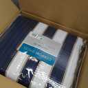 Comfort Spaces Quilt Set Trendy Casual Fun, Vibrant Color Design, Hypoallergenic All Season, Lightweight Coverlet Bedspread Cozy Kids Bedding & Sham Twin/Twin XL Verone White Blue Stripe 2 Piece