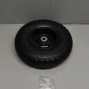 Taifa 1 PC 13 Inch Rubber Solid Flat Free Replacement Tires and Wheels 4.00-6 with 5/ 8'' Axle Bore Hole, Air Less Wheel for Wheelbarrow/ Wagon/ Hand Truck/ Trolley/ Garden Scooter etc.