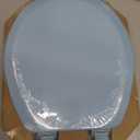 Mayfair Cameron Sky Blue Toilet Seat, Non Slip Heavy Duty Wood, Easy Clean, Made in USA, Round