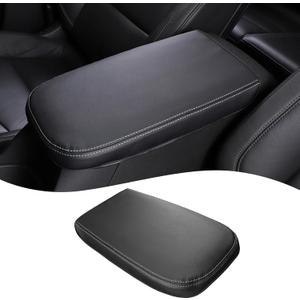 QianBao Compatible with Chevrolet Equinox 2018-2023 /GMC Terrain 2017-2023 Leather Armrest Box Center Console Cover Silver Line