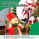 Chunful 20 Sets Christmas Gingerbread Crafts Kit Make Your Own Gingerbread Houses Wooden Christmas Ornaments Bead DIY Crafts Bulk for Xmas Party Supplies Tree Decoration