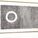Abstract Round Dot Framed Canvas Wall Art Set,Minimalist Black and White Wall Decor,Modern Mid Century Circle Print,Neutral Geometric Artwork for Living Room,Bedroom-20 x40