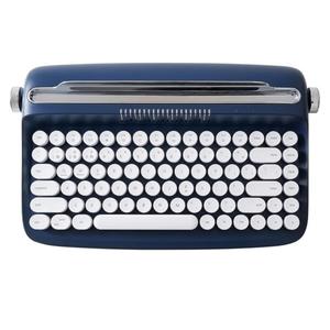 YUNZII ACTTO B303 Wireless Typewriter Keyboard, Bluetooth Connection, Cute Retro Aesthetic Design with Integrated Stand for Tablet, Phone, PC and Win/Mac/Android (B303, Midnight)