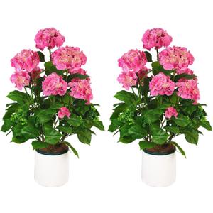 Artificial Trees for Home Decor-3FT Artificial Hydrangea Indoor with Pot - tall artificial plants UV Resistant for Indoor Outdoor Front Porch