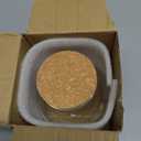 Set of 2 round glass jars with cork lid  17oz wedding candy jar kitchen Storage jar, perfect for tea, biscuits, cereals, flour, beans, spices, coffee beans etc (2PCS)