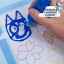Bluey Window Art Suncatchers Kit for Kids to Paint, Great at-Home Craft Activity or Birthday Party Idea, Toys for Ages 3, 4, 5, 6