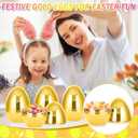 Octeric 6 Pcs 6" Jumbo Golden Easter Eggs, Fillable Shiny Metallic Plastic Eggs for Filling Treats Toys Gift Baskets Filler Stuffers, Easter Hunt Decor, Party Favor, Classroom Prize Supplies