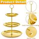 Fasmov 3 Tiered Gold Cupcake Stand, 2 Pack Stainless Steel Dessert Display Tower with Food-Grade Gold Coating, Holds 24 Cupcakes, Dessert Table Display Tiered Serving Tray for Wedding Birthday Party