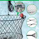 2Pack Double Ring Crab Trap with Bait Clip & Crab Gauge, 24" Top, 20" Bottom, Crabs Snare Fishing Net with Tarred Twine, Heavy Duty for Dungeness, Dock, Kayak, Pier and Shore Fishing