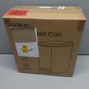 Cesun Small Bathroom Trash Can with Lid Soft Close, Step Pedal, 6 Liter / 1.6 Gallon Stainless Steel Garbage Can with Removable Inner Bucket, Anti-Fingerprint Finish (Matt Black)