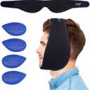 NEWGO Wisdom Teeth Ice Pack Head Wrap for Face Oral Surgery, FSA or HSA Eligible Jaw Ice Pack for Face with 4 Hot Cold Gel Pack for TMJ, Tooth Extraction, Tonsillectomy Recovery (Black)