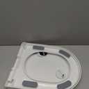 Minsa MinS03 square toilet seat, glossy finish, designed for 16.5-inch x 15-inch toilets, features a soft-close seat, quick-release hinges, high-strength PP material, and easy installation.