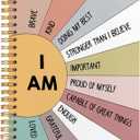 BearCake Positive Affirmations Gifts, Inspirational Motivational Notebook Journal, Boho Sunshine Notebook Journal, Inspirational Gifts for Women, I am Brave Kind Hardcover Spiral Notebook 5.5x8.3