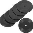 ABOOFAN 6pcs Dollhouse Miniature Records 1:12 Scale Mini Record Tiny Music Room Furniture Model Doll House Accessory for Micro Landscape Cake Topper Decor Black