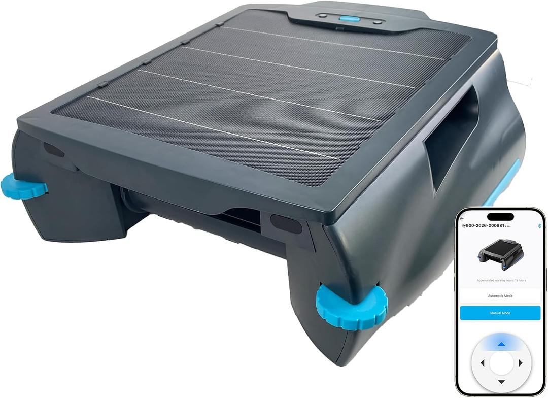 Solar Powered Pool Surface Skimmer Robot with APP Support