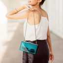 WJCD Clear Acrylic Crossbody Purse - Stadium Approved Box Clutch with Gold Chain, Small Transparent Evening Bag for Women | Premium Acrylic