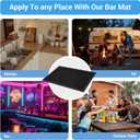 2 x Bar Mat - Premium 18"X12" Rubber Bar Mats for Countertop, Non-slip Dish Drying Pad & Bartender Mat with for Fast Drying, Ideal Bar Tools for Home Bar, Cocktail Set, And Kitchen Use(Black)