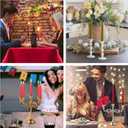 Rely+ White Metal Taper Candle Holders Set of 2 5.75" Decorative Candlestick Holders for Table Centerpiece, Home Dcor, Dining Table, Wedding & Party Decorations