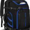 YOREPEK 65L Ski Boot Bag, Waterproof Ski Snowboard Backpack with Clamshell Opening, Separate Compartments for Boots, Helmet, Goggles, Jacket, Pants, Accessories for Adults, Mini Pockets for AirTag Black