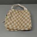 Bluboon Lunch Bag for Women Men Cute Corduroy Lunch Tote Bags Reusable Insulated Lunch Box Large Capacity Reusable Insulated Cooler for Work Picnic or Travel (Corduroy checkered brown)
