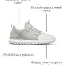 TRUE Linkswear Men's Lux G Waterproof Spikeless Coated Mesh Golf Shoes, Grey - 9