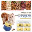 Cat Interactive Dispening Toys, Slow Food Feeder Toy, Puzzle Food Toy, Interactive Playing Toy, Kitty Mind Game with Rolling Play