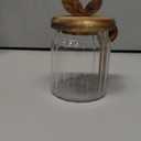 ANSQU 2 Pack Glass Jars with Wooden Lids and Spoons, 20.3oz Glass Food Storage Containers Coffee Jar Coffee Grounds Container, Coffee Canister holds up to 7.4oz Coffee Beans