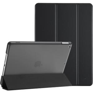 ProCase for iPad 9th/ 8th/ 7th Generation Case 10.2 Inch (2021/2020/2019 Release), 10.2 iPad Case 9th/ 8th/ 7th Gen Cover, Slim Smart Cover with Translucent Hard Shell Back -Shadowblack
