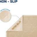 WePet Cat Litter Box Mat, Kitty Premium PVC Pad, Durable Trapping Rug, Phthalate Free, Urine-Resistant, Scatter Control, XXL 47 x 36 Inch, Beige