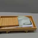 Beeveer Bamboo Adjustable Hot Tub Tray Table with Phone Holder, Adjustable Width 2'' to 7'', Nonslip Cup Shelf, Perfect Relaxing Gifts for Spa/Pool/Hot Tub for Adults