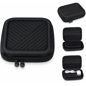 Black Hard Shell Travel Organizer Case for Electronics, Cables, Chargers and Small Accessories