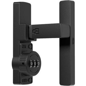 ETEKJOY Flip Latch Lock with Combination 90/180 Degree Sliding/Swinging Door Lock Latch Bolt for Gate Barn Garage Shed Window Cabinet 3-Digit Password Keyless (Black, 90 Degree)