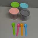 4 Pack Creami Pint Containers and Lids for Ninja, Compatible with Ninja NC299 NC300 NC301 Series Creami Maker Machine Accessories, BPA Free & Dishwasher Safe, Assorted Colors