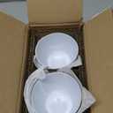 Amazon Basics Round Melamine Bowl, 8 oz, Dishwasher Safe, White, 6-Piece Set