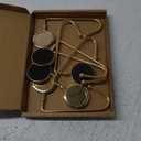 Christmas Mantle Stocking Holders Set of 6 - Upgrade Non-Slip Fireplace Hangers, Lightweight Metal Hooks for Christmas Party Decoration (Gold)