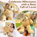 MaoGoLan Giant Teddy Bear Plush,39 inches Big Teddy Bear Stuffed Animal,Adorable Smiling Large Bear,Express Your Love Gift for Kids,Girlfriend,Baby Shower,Valentines Day,Christmas,Long Distance