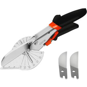 GARTOL Multifunctional Trunking/Miter Shears for Angular Cutting of Moulding and Trim, Adjustable at 45 To 135 Degree, Hand Tools for Cutting Soft Wood, Plastic, PVC, with Replacement blades (HD-3101 EU)