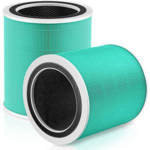 Core 400S Toxin Absorber Replacement Filter for LEVOIT Core 400S Smart WiFi Air Purifie-r, 3-in-1 Activated Carbon Filter, Core 400S-RF-TX (LRF-C401-GUS), Green, 2 Pack